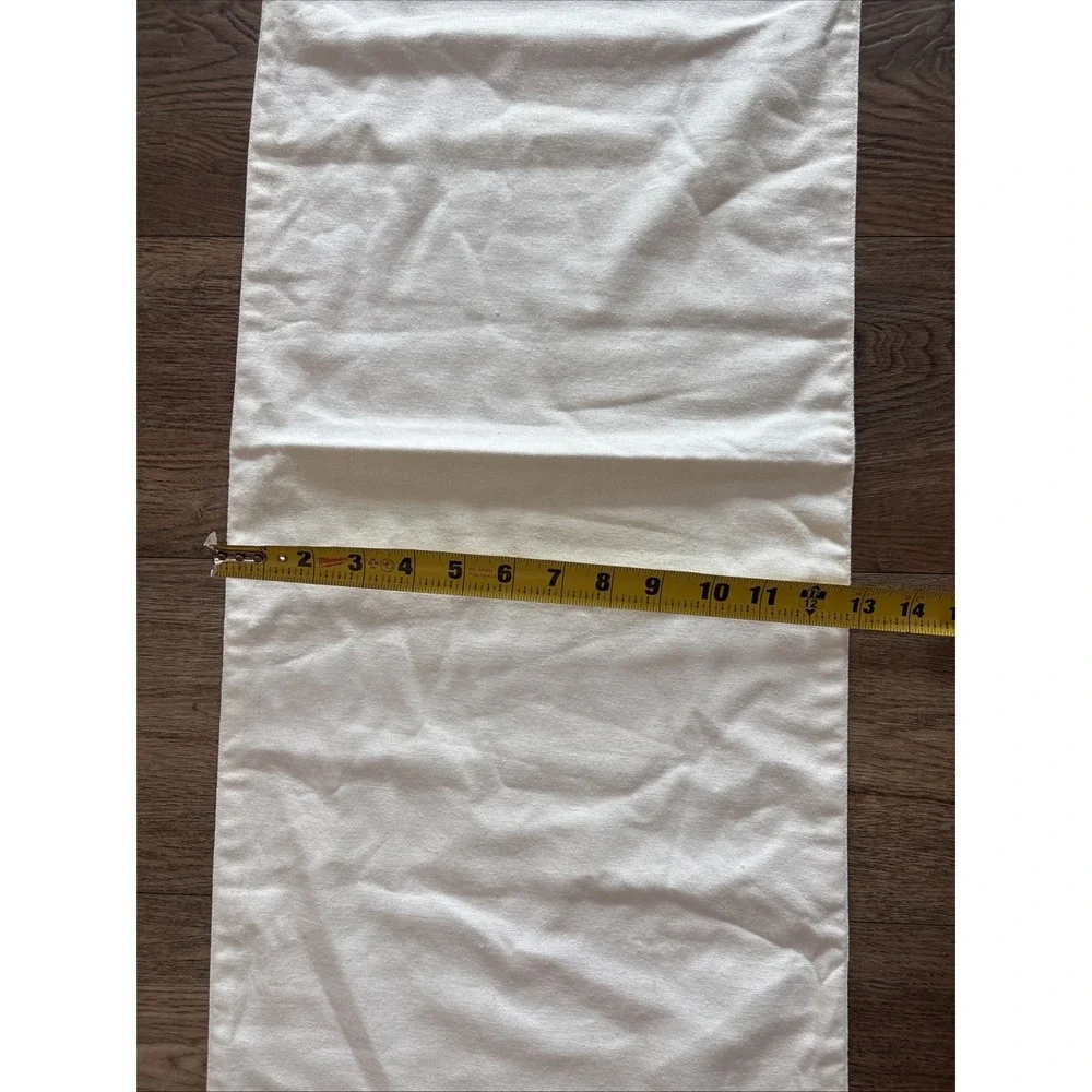 Pier 1 One Imports Ornament Table Runner White  Beaded Tapestry 72